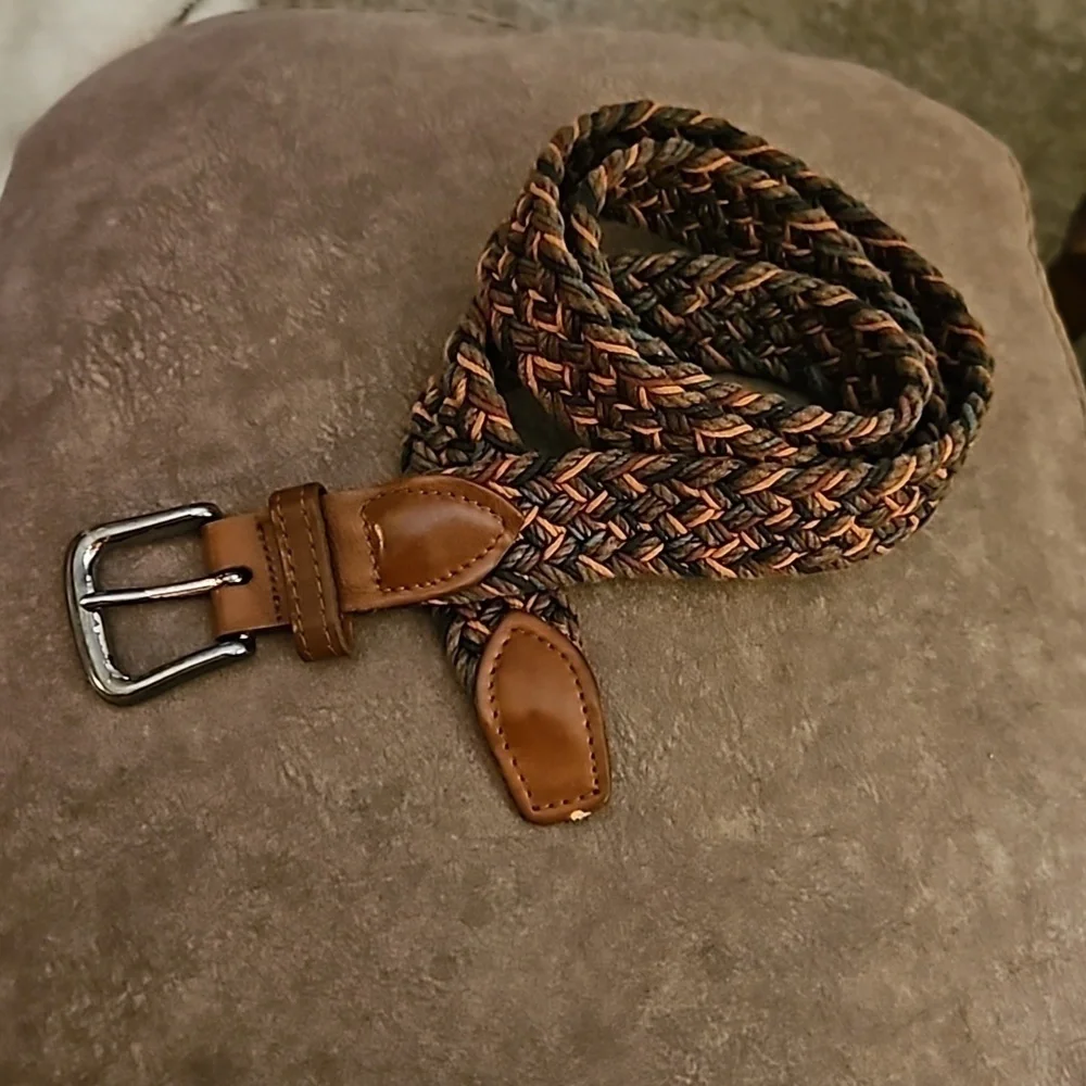 VTG Woven Faux Leather Boho Unisex Braided Belt Medium/Large